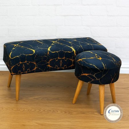 مقعد ماربل رجل خشب